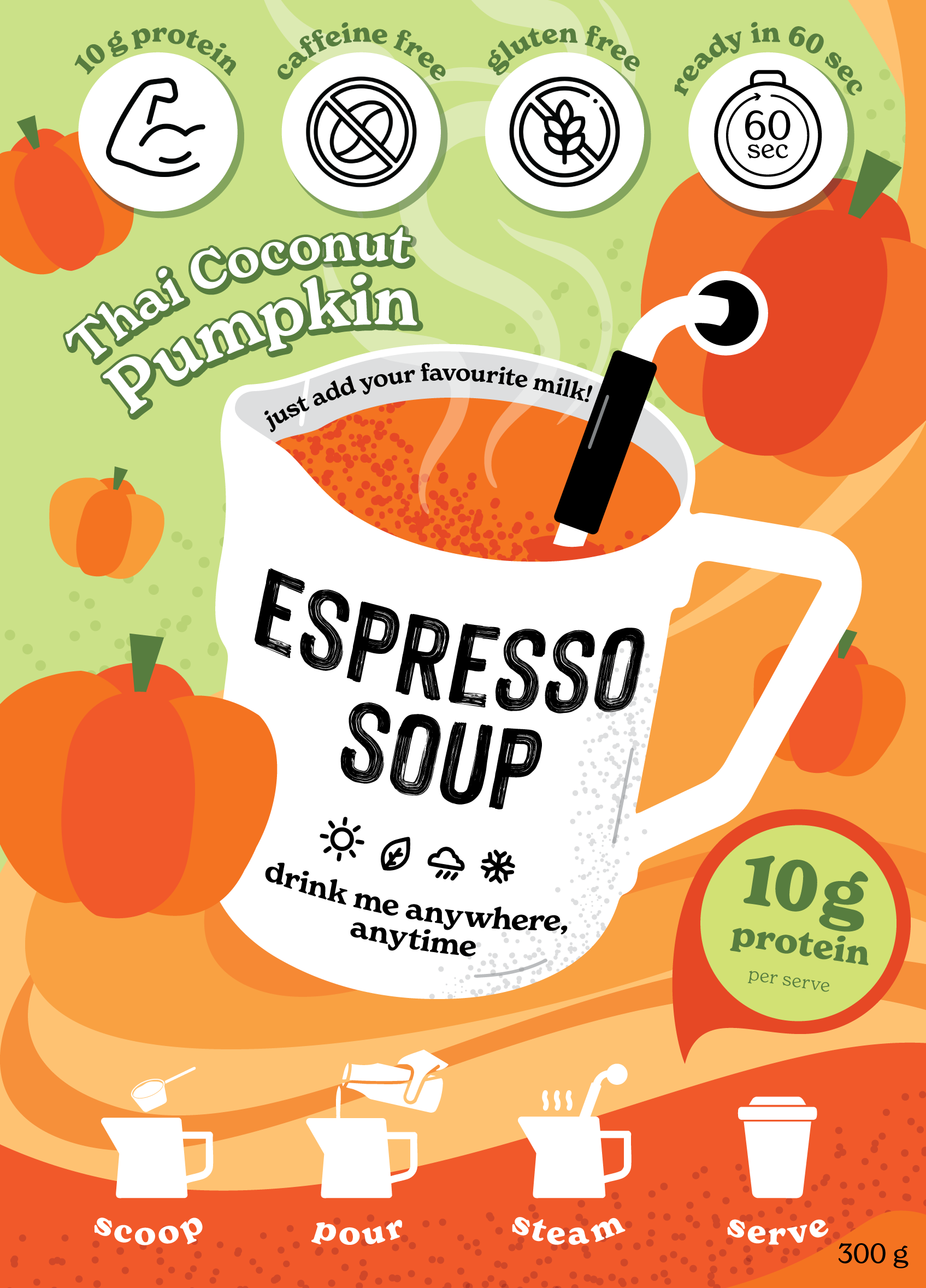 Thai Coconut Pumpkin Espresso Soup
