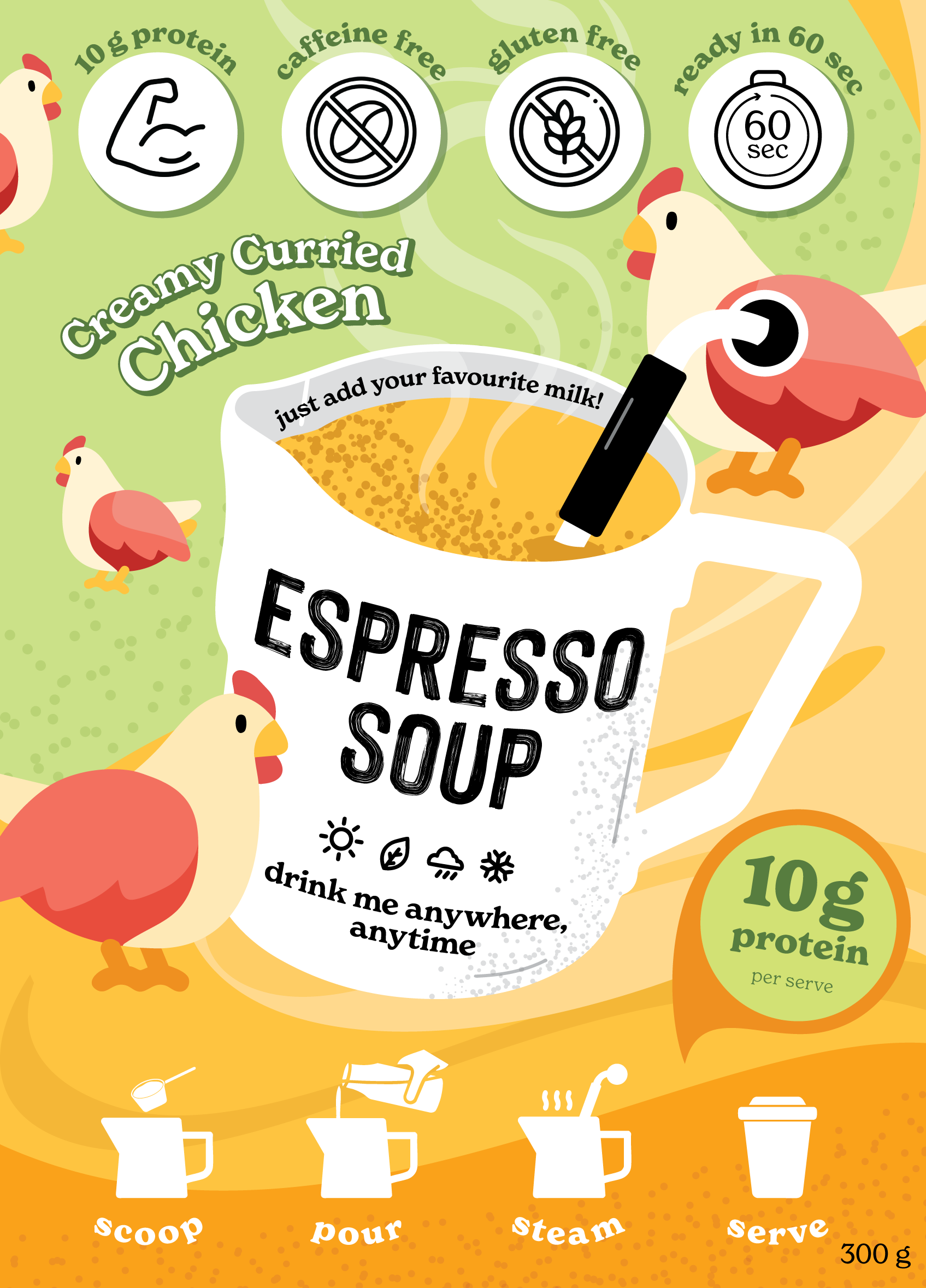 Creamy Curried Chicken Espresso Soup